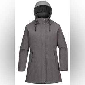 NOVELTI Light Grey Hooded Coat (Removable Hood, Size S)